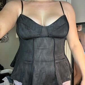 H&M Black Fitted Camisole Top – Size L